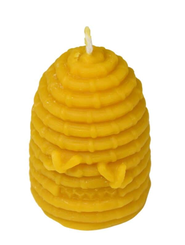 Handgefertigte Bienenwachskerze, Bienenkorb – Bild 3