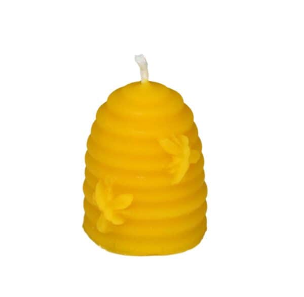 Handgefertigte Bienenwachskerze, Bienenkorb – Bild 2
