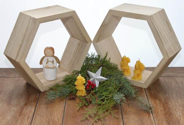 Handgefertigte Bienenwachskerze, Weihnachtsmann II, Weihnachten