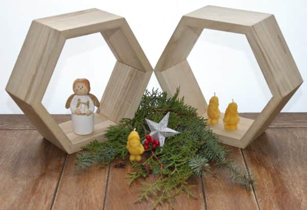 Handgefertigte Bienenwachskerze, Weihnachtsmann I, Weihnachten