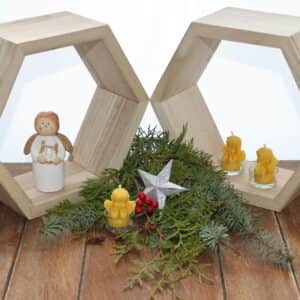 Teelicht Engel , handgemacht aus 100% Bienenwachs, Weihnachten
